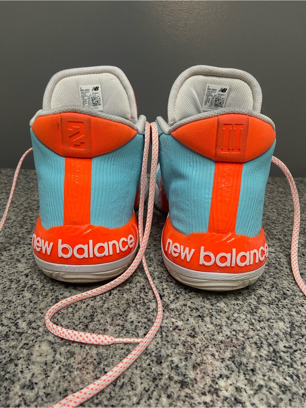 NEW BALANCE Mens KAWHI 2 Clippers 2022 White Orange Blue Sz 13 BBKLSSD2 Athletic - Picture 7 of 17
